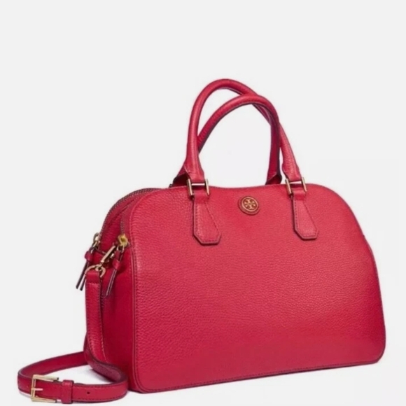 Tory Burch Handbags - Tory Burch Leather Robinson Triple Zip Dome SatchelSKU 211143.God Conditio